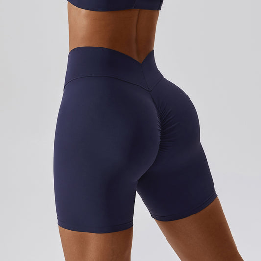 Zechuang European And American Nude Feel Tight Yoga Shorts for Women