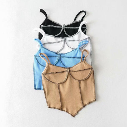 Modern Slim-Fit European Style Top with Open-Line Detail