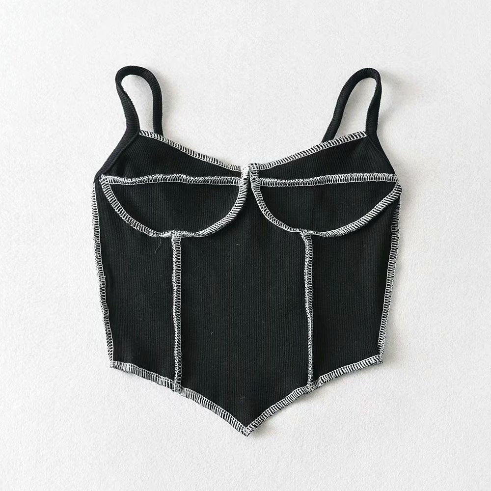 Modern Slim-Fit European Style Top with Open-Line Detail