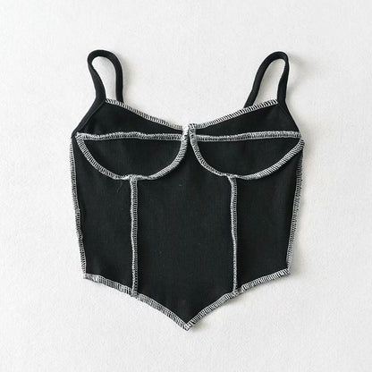 Modern Slim-Fit European Style Top with Open-Line Detail
