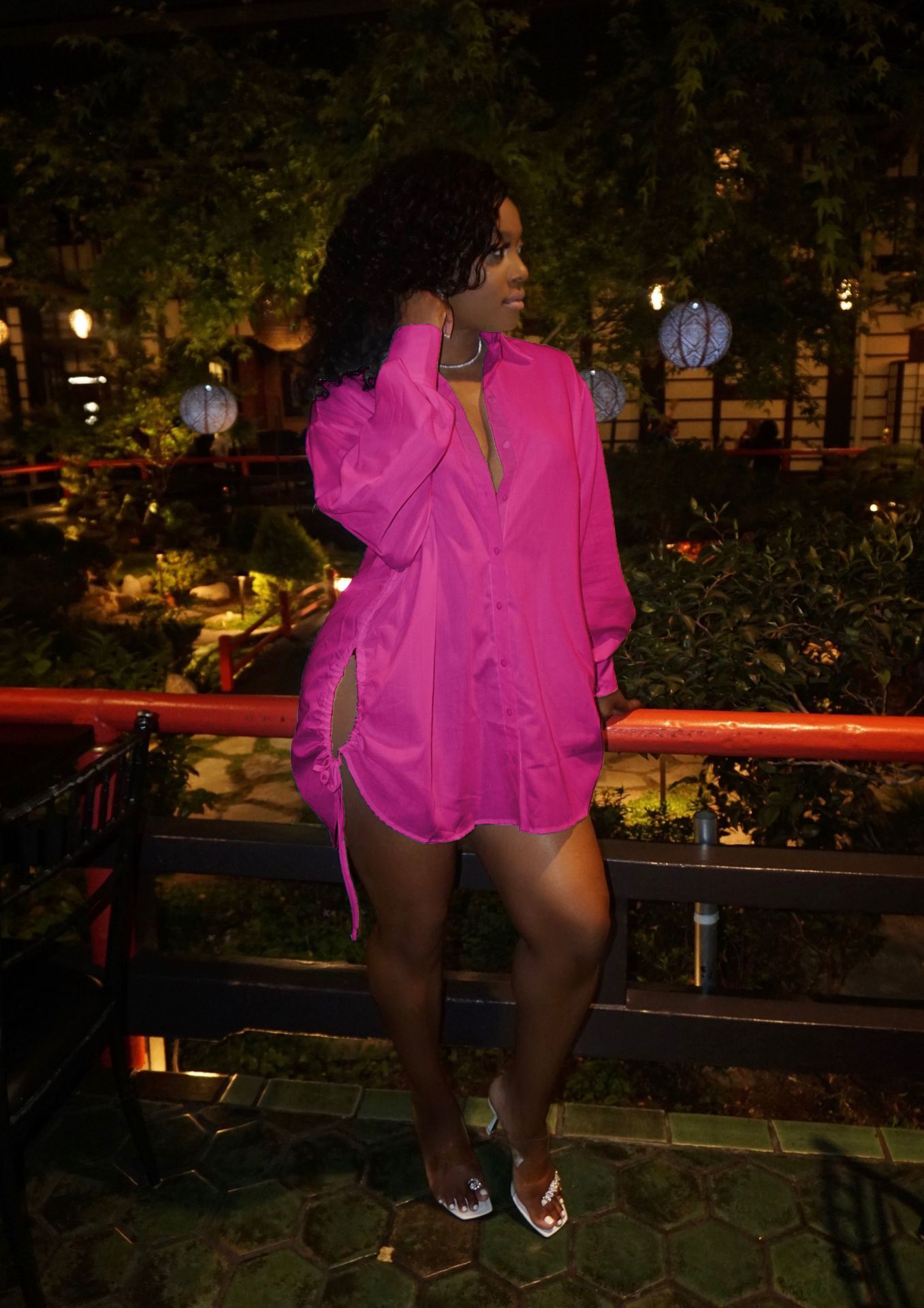 European American Style Shirt Dress