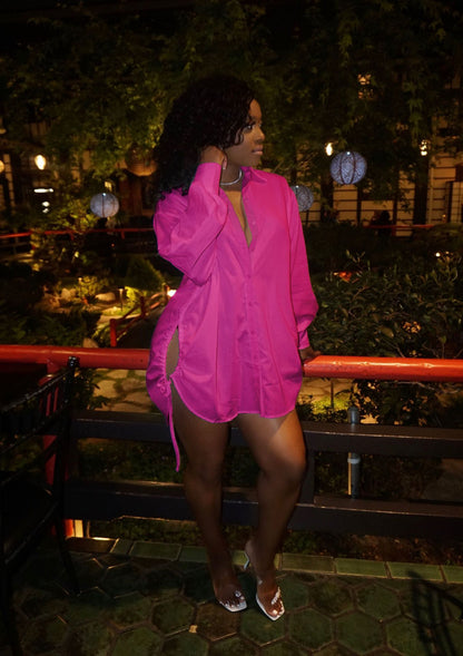 European American Style Shirt Dress