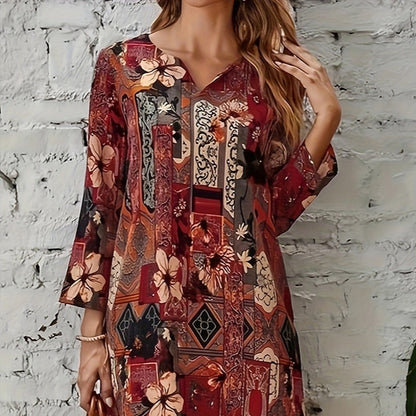 Elegant Ice Silk Elderly Mother Dress