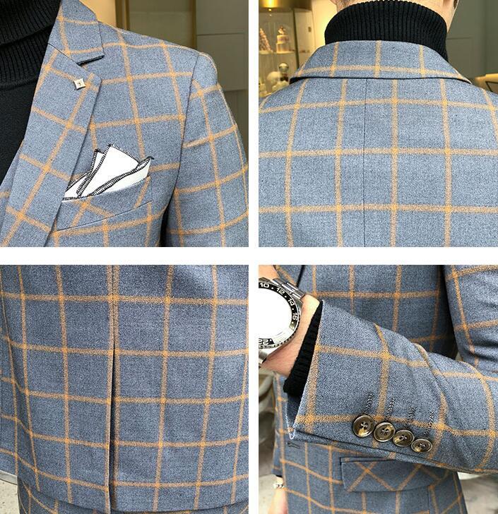 Modern Stripes Plus-Size Suit Jacket