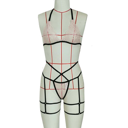 Women's Lingerie Set with Leg Straps