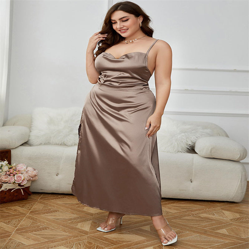 Satin Glow Plus Dress