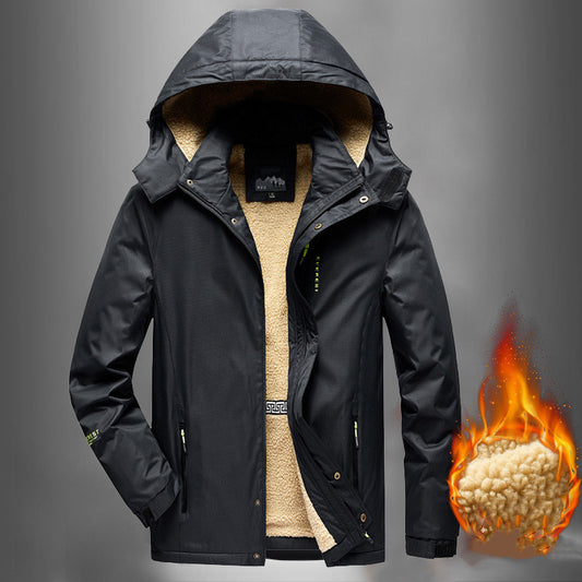 Stay Warm in Style: Men's Cotton-Padded Trendy Outdoor Jacket