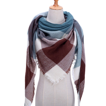 Autumn Plaid Cashmere Wrap