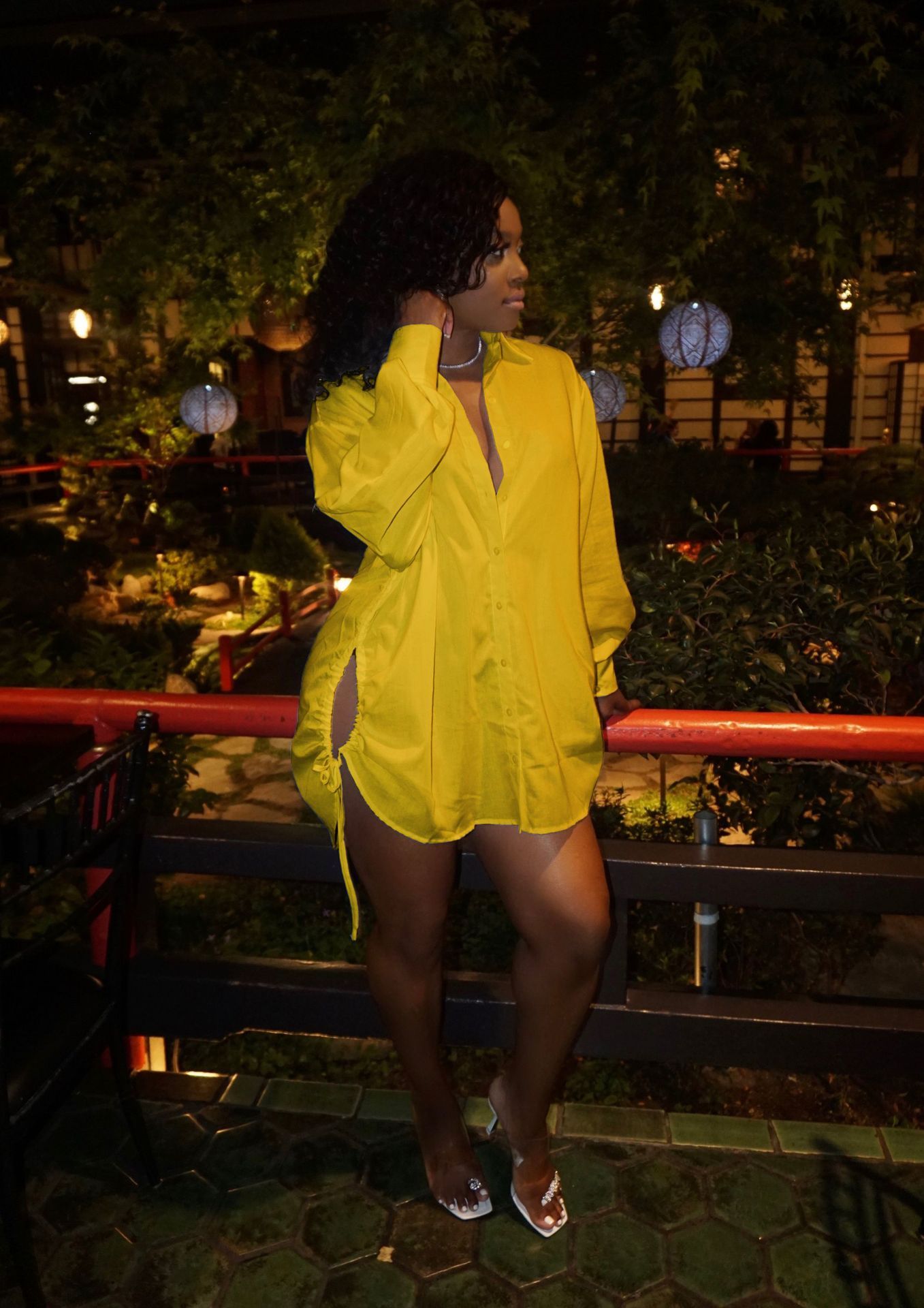 European American Style Shirt Dress
