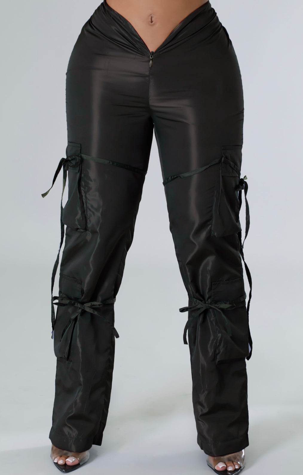 Zipper Flex Strap Trousers