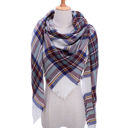 Autumn Plaid Cashmere Wrap