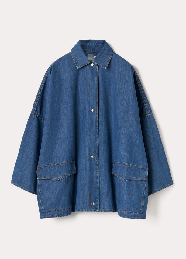 Timeless Flow Denim Overcoat