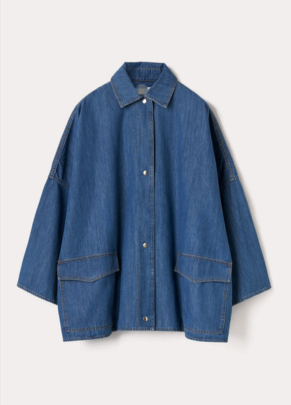 Timeless Flow Denim Overcoat