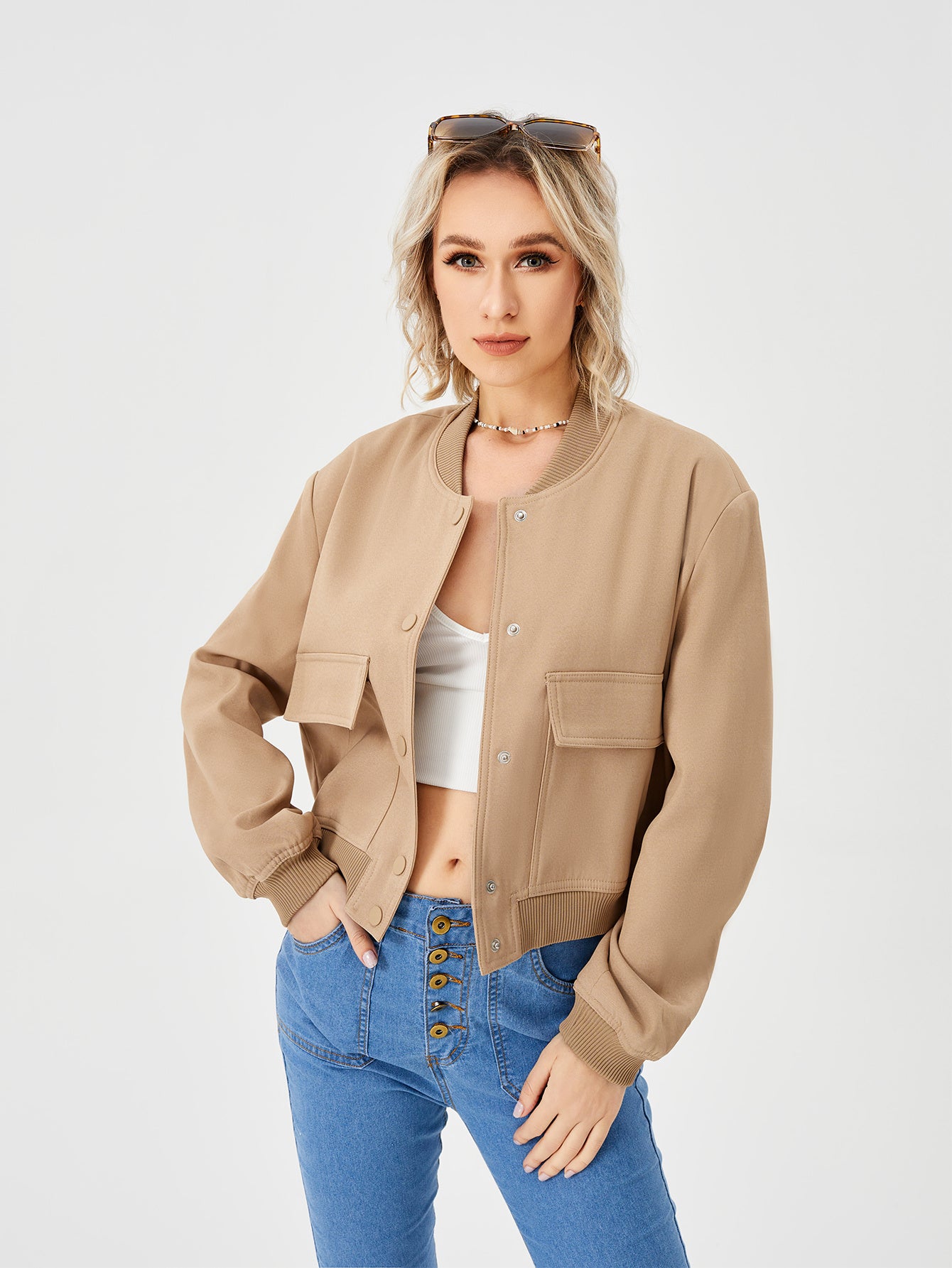 Urban Rebel Cropped Bomber Jacket
