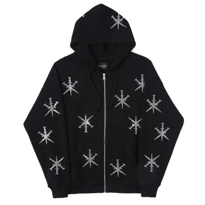 Emerald Shadows Zip Hoodie