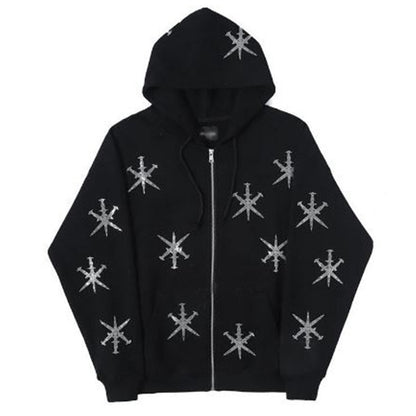 Emerald Shadows Zip Hoodie