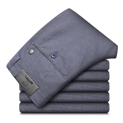 Elite Plaid Stretch Slim Pants