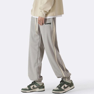 Men’s Relaxed Fit Striped Tapered Pants