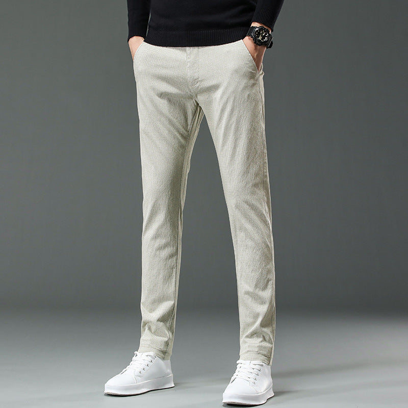 Elite Plaid Stretch Slim Pants