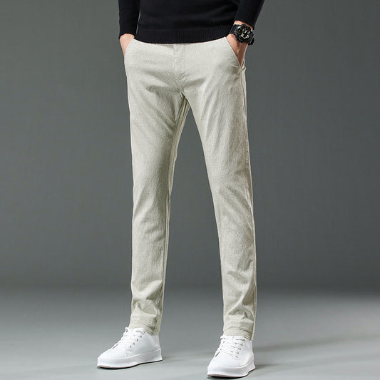 Elite Plaid Stretch Slim Pants