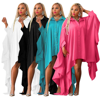 Sculpted Comfort Plus-Size Batwing Dress