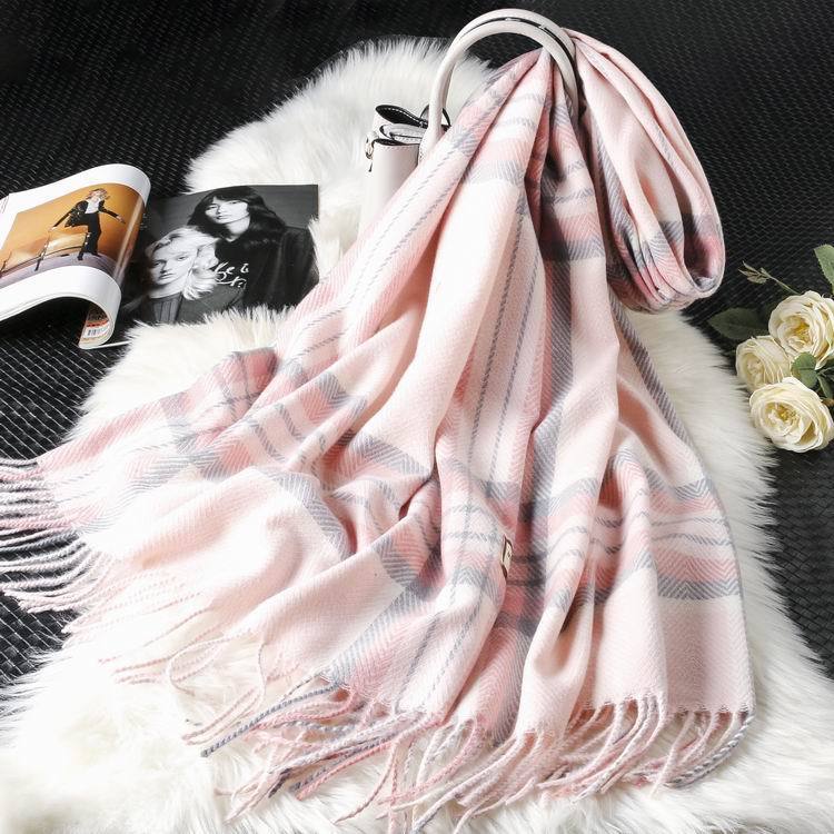 Autumn Winter New Women British Cashmere Checked Scarf Female 200x70 Double Side Warm Plaid Tassel Shawl Scarf