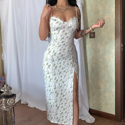 Blooming Lace Floral Suspender Dress