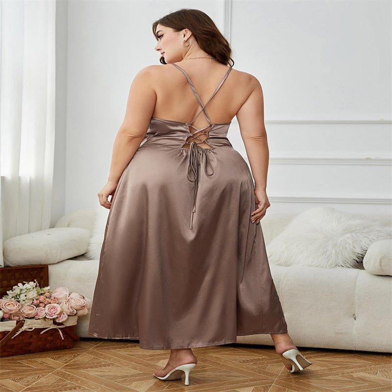Satin Glow Plus Dress