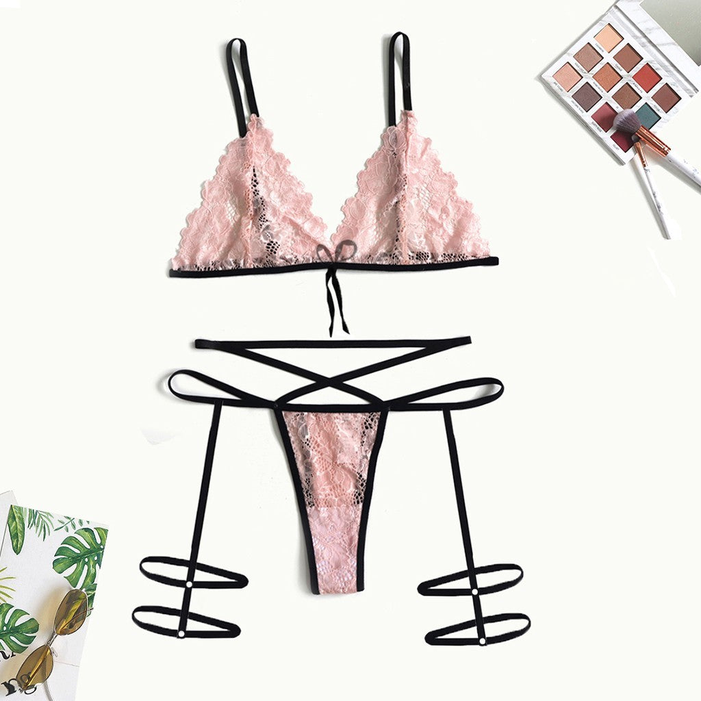 Women's Lingerie Set with Leg Straps
