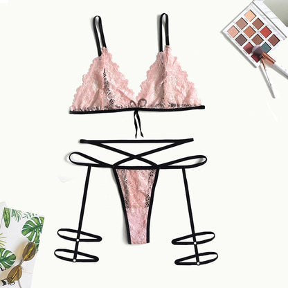 Women's Lingerie Set with Leg Straps