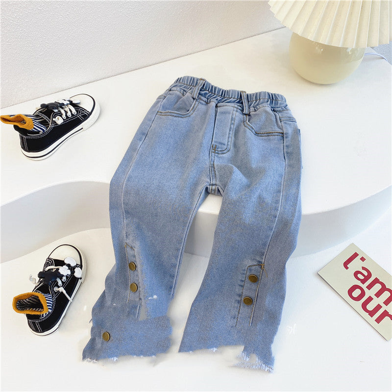 Spring Chic: Slim Bell-Bottom Pants