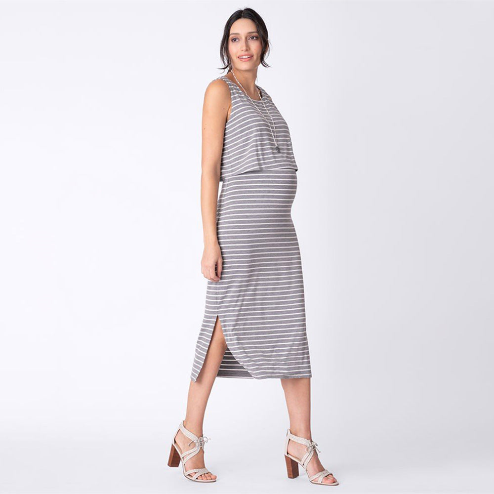 Mama Ease Layered Feeding Dress