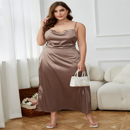 Satin Glow Plus Dress