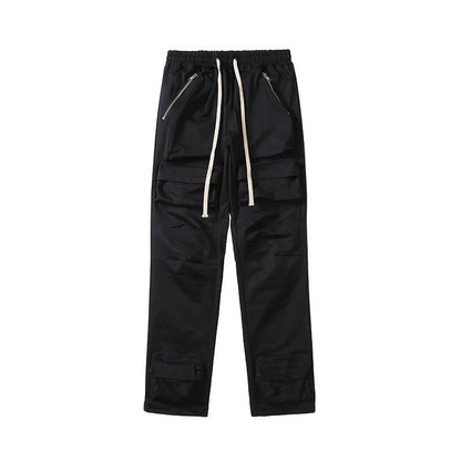 Men’s Drawstring Ankle Cargo Pants with Pockets