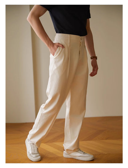 Vintage Vibe Casual Trousers