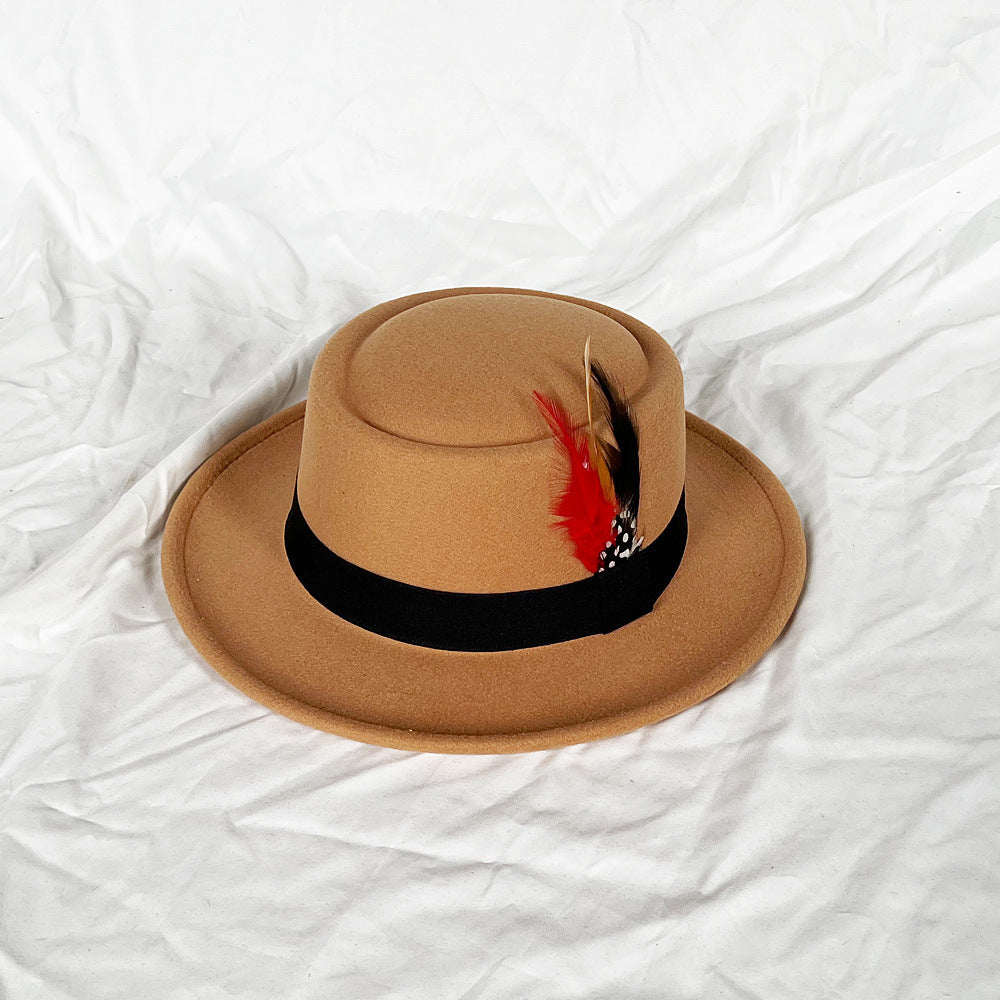 Classic White Feather Top Hat