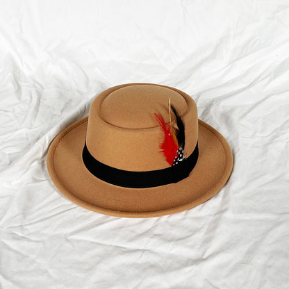 Classic White Feather Top Hat