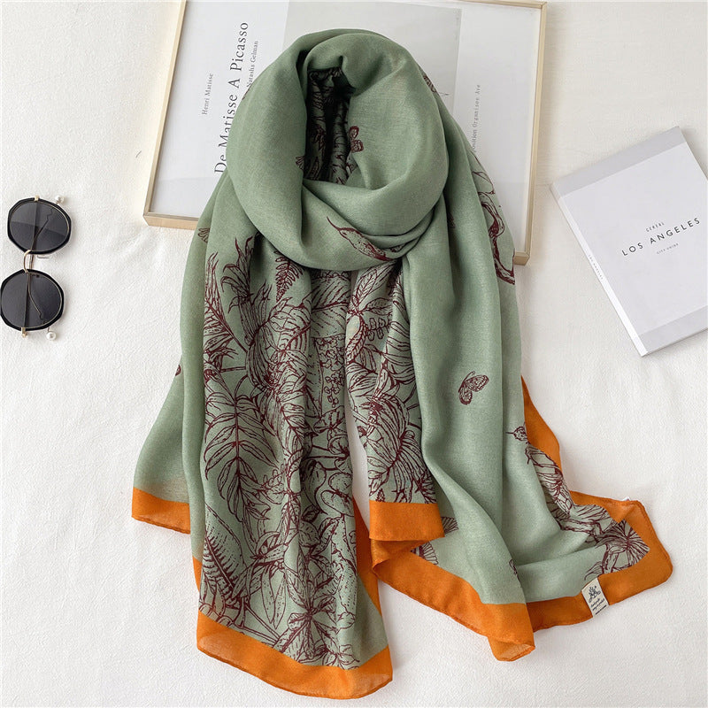 Scarf Female Autumn And Winter Travel Decoration Thin Cotton And Linen Long Shawl