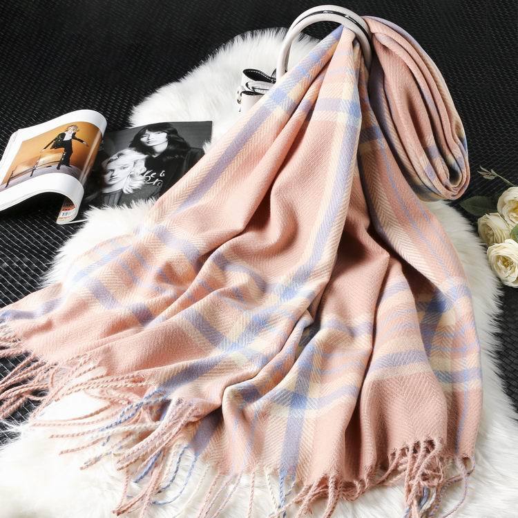 Autumn Winter New Women British Cashmere Checked Scarf Female 200x70 Double Side Warm Plaid Tassel Shawl Scarf