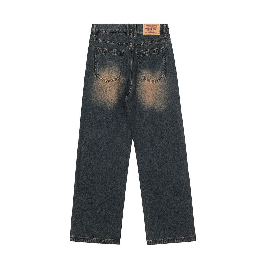 Men’s Vintage Washed Loose-Fit Dad Jeans