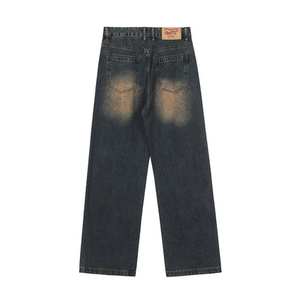 Men’s Vintage Washed Loose-Fit Dad Jeans