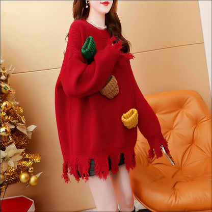 Festive Flair Loose Sweater