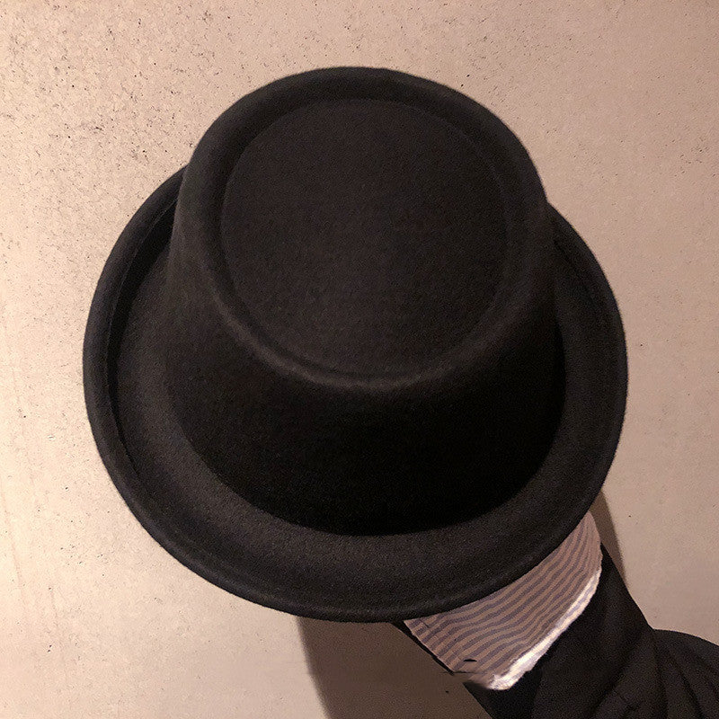 Classic Woolen Hat with Curly Brim