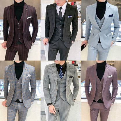 Modern Stripes Plus-Size Suit Jacket