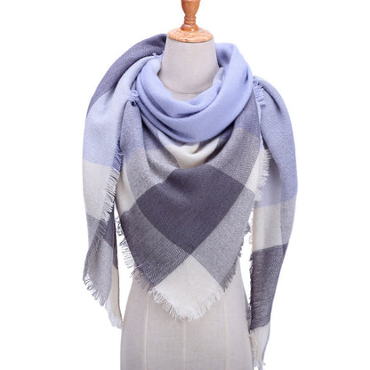 Autumn Plaid Cashmere Wrap