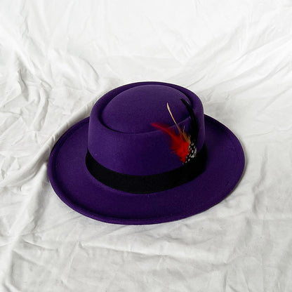 Classic White Feather Top Hat