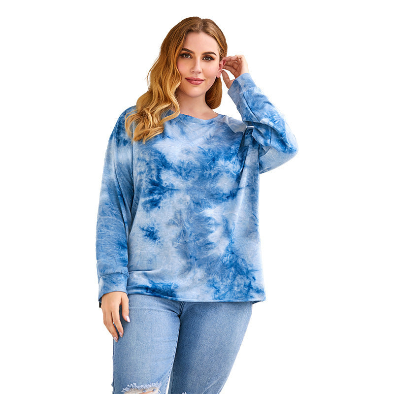 Dream Swirl Tie-Dye Pullover – Plus Size Edition