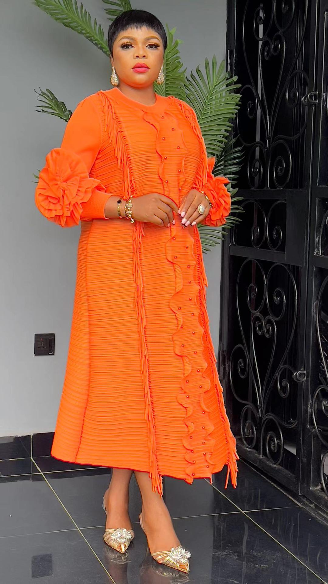 Tribal Bloom Curve Dress