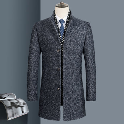 Dad's Cotton Padded Stand-up Collar Winter Coat