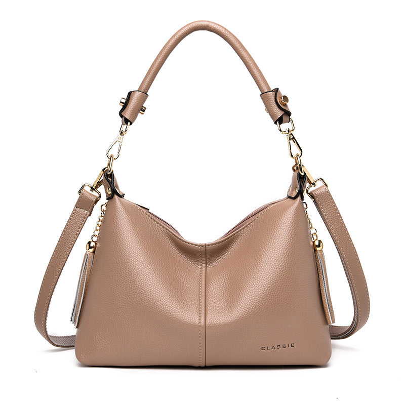 Elegant Ease Leather One-Shoulder Handbag